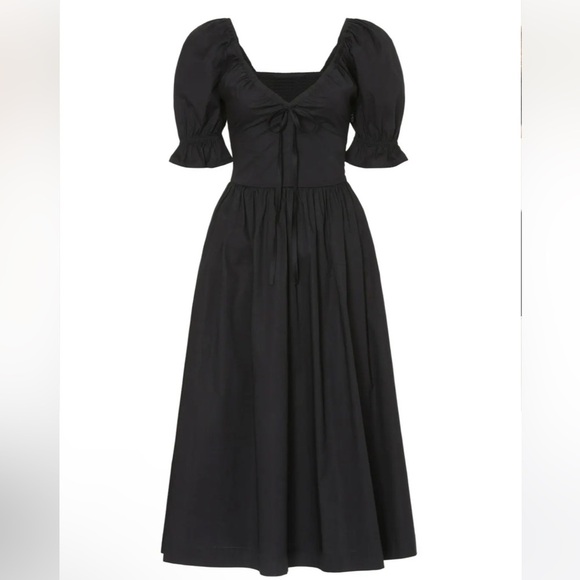 Hill House Home Ophelia Nap Dress Black - Size Medium Midi A Line Cottagecore - Picture 10 of 10